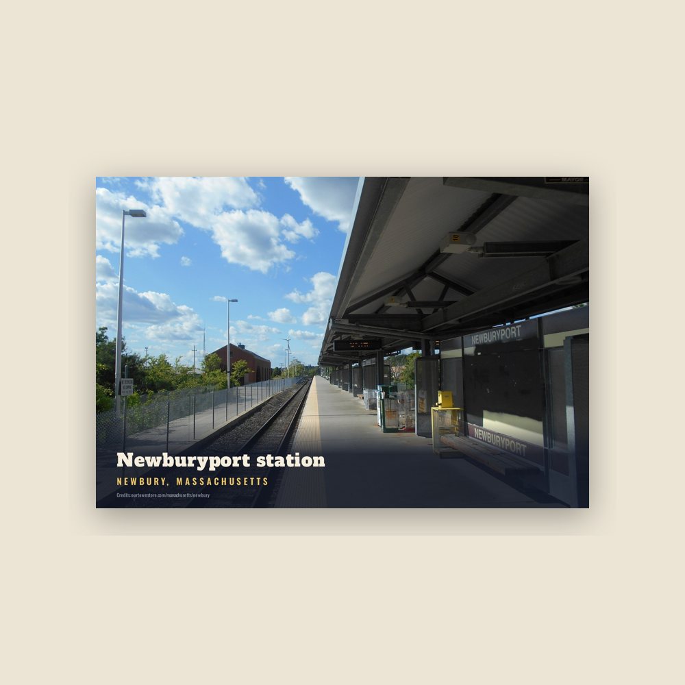 Newbury Newburyport station Postcard