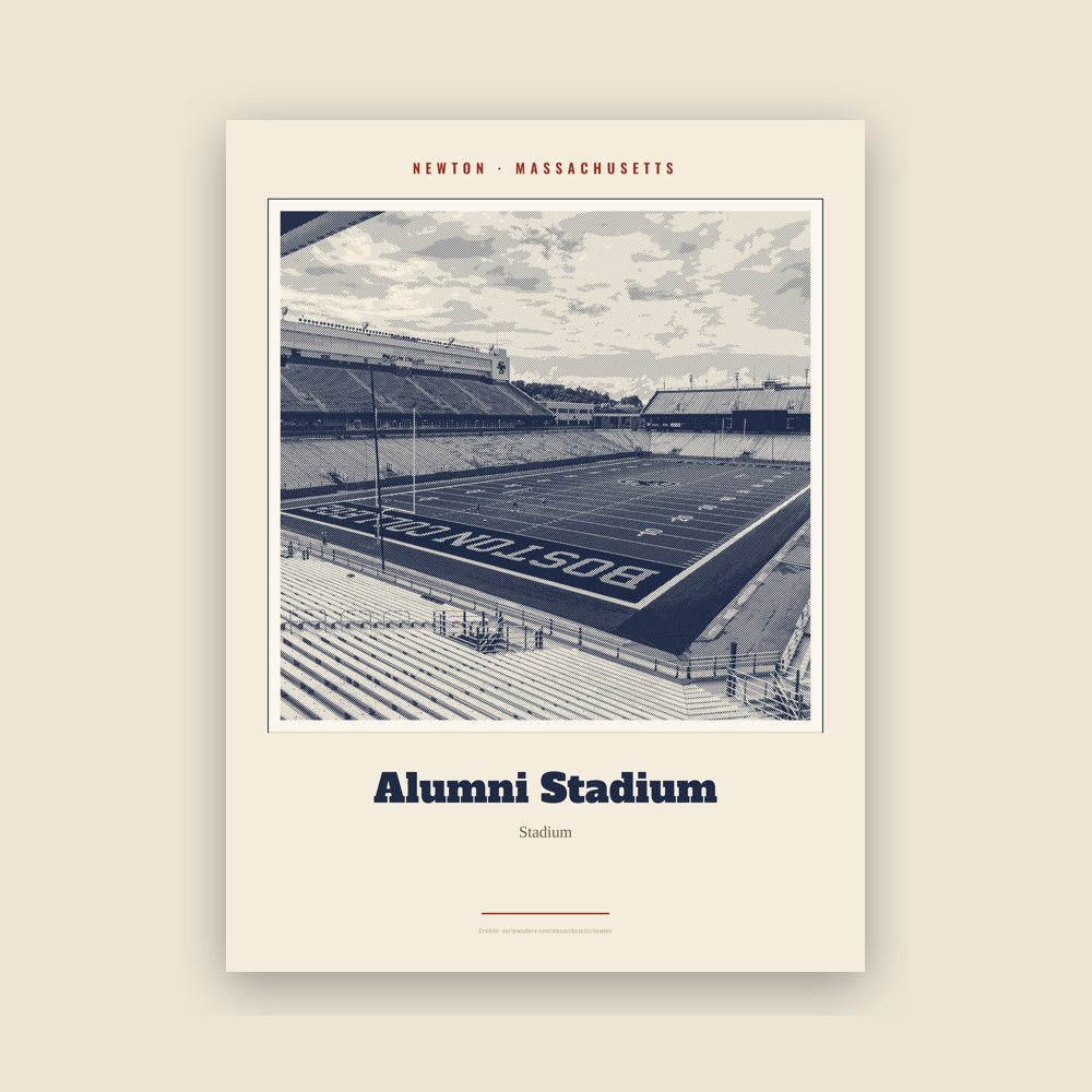 Newton Alumni Stadium Landmark Print