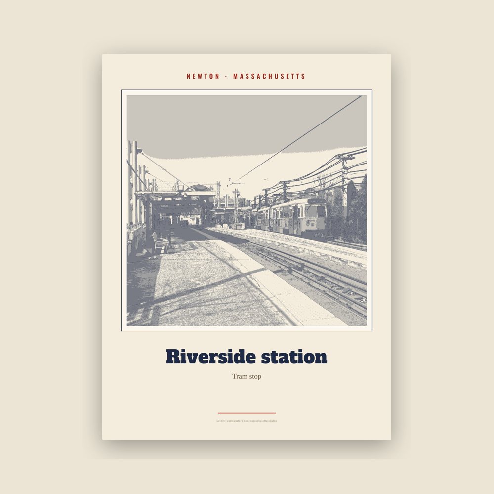 Newton Riverside station Landmark Print