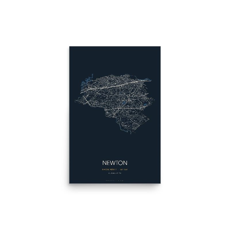 Newton Street Map Poster · Midnight