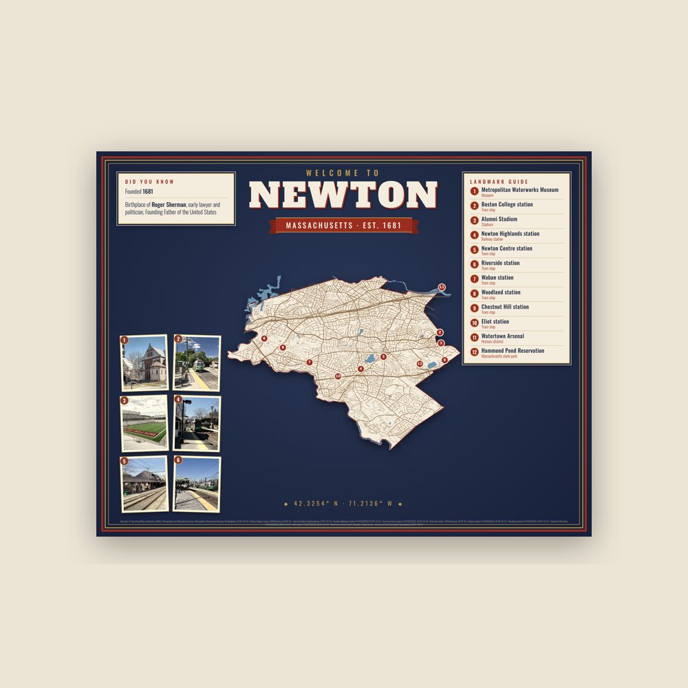Newton Map Placemat