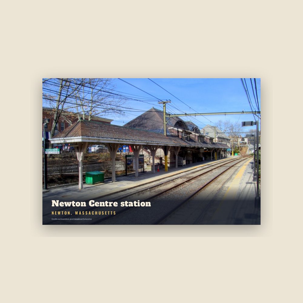 Newton Newton Centre station Postcard