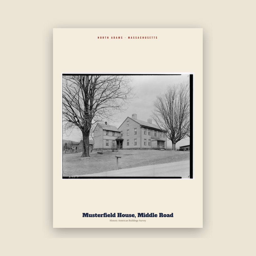 North Adams Musterfield House, Middle Road Archive Print