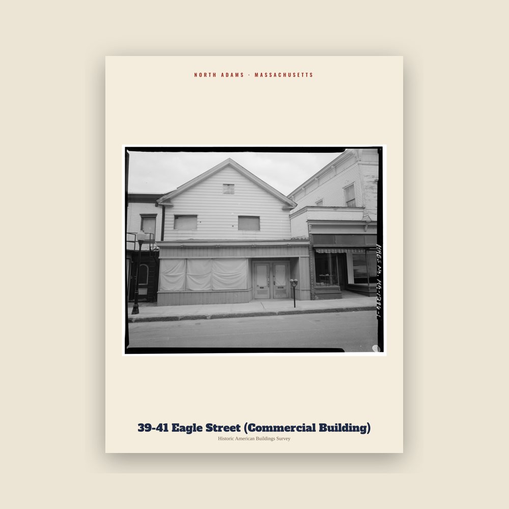 North Adams 39-41 Eagle Street (Commercial Building) Archive Print