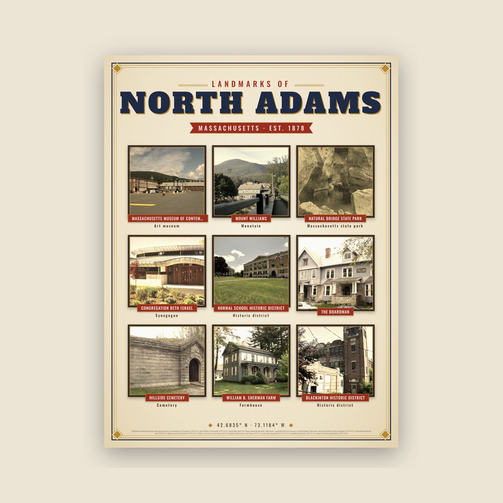 North Adams Landmarks Photo Poster