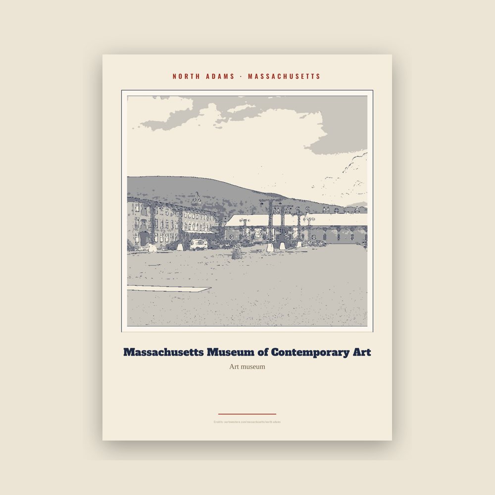 North Adams Massachusetts Museum of Contemporary Art Landmark Print
