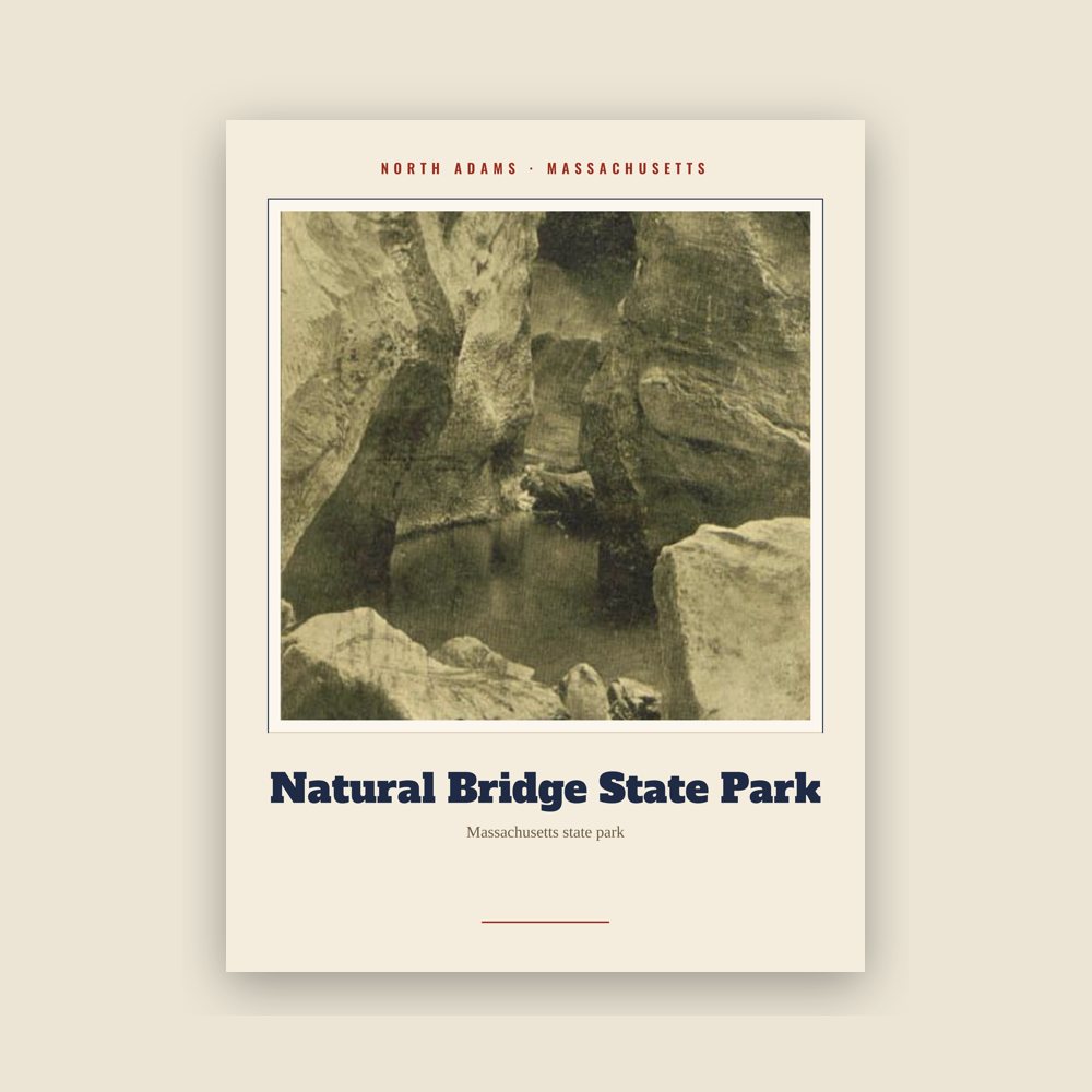 North Adams Natural Bridge State Park Landmark Print