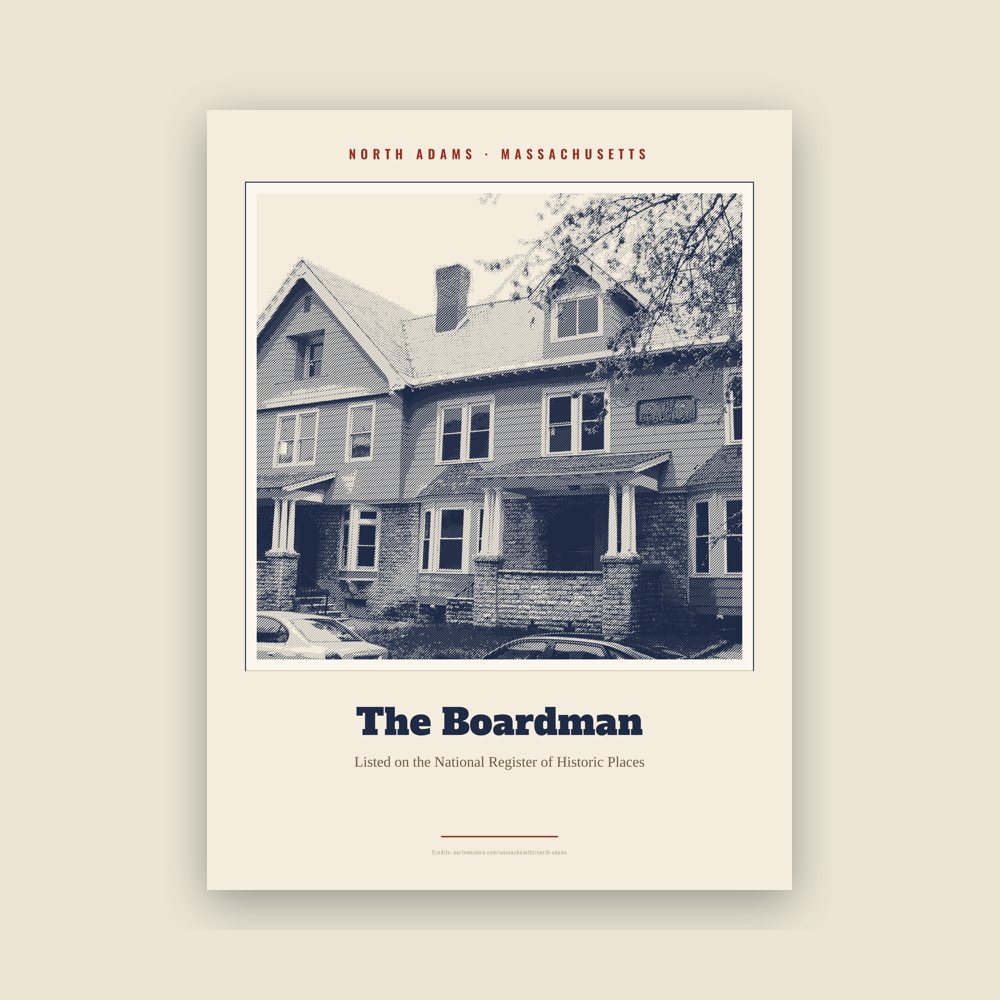 North Adams The Boardman Landmark Print