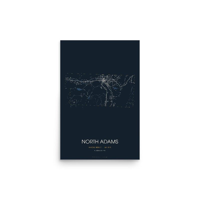 North Adams Street Map Poster · Midnight