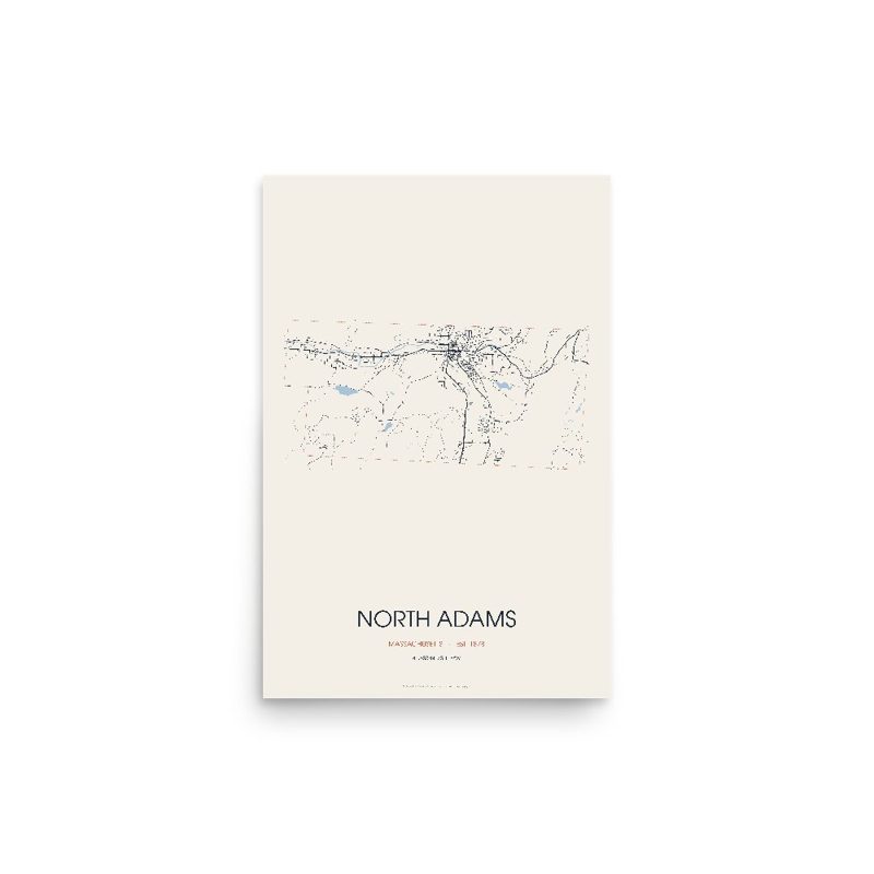 North Adams Street Map Poster · Linen