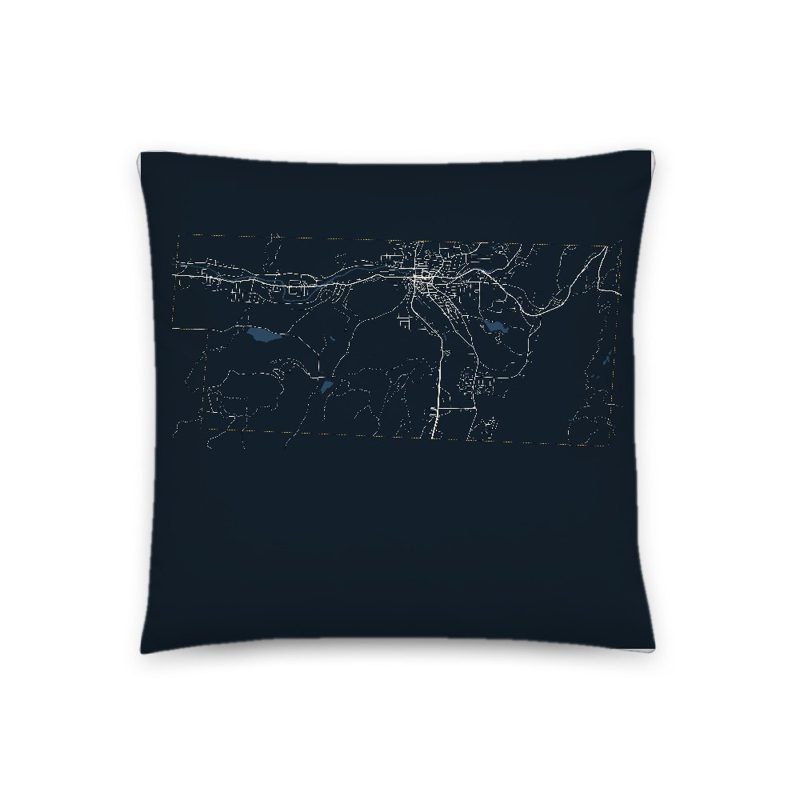 North Adams Map Throw Pillow