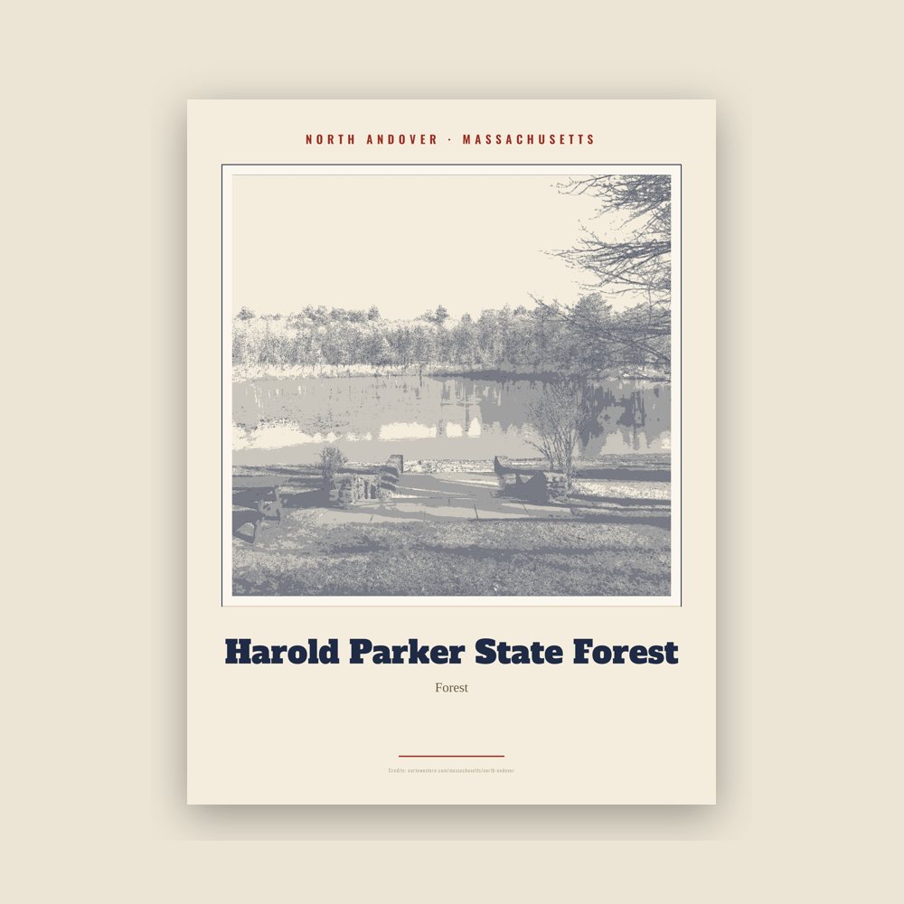 North Andover Harold Parker State Forest Landmark Print