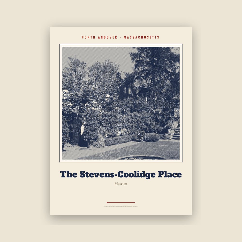 North Andover The Stevens-Coolidge Place Landmark Print