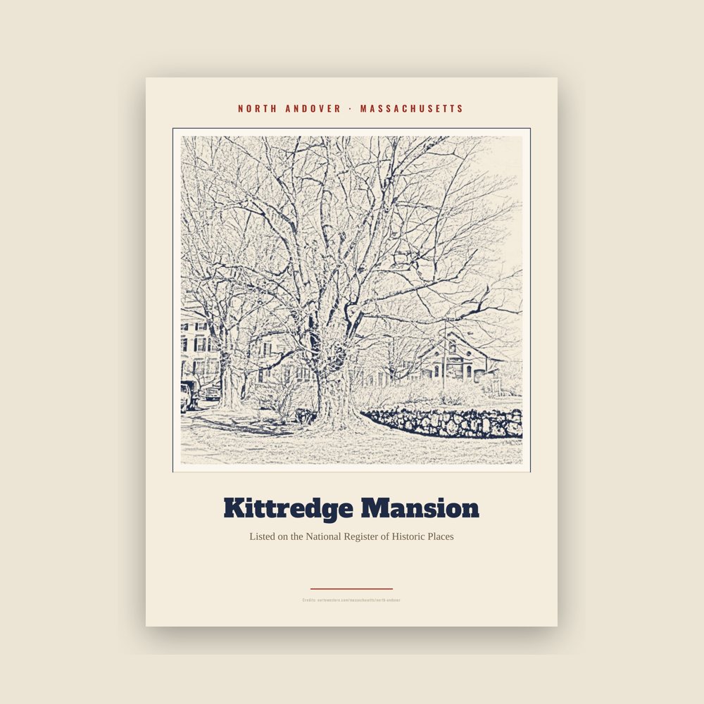North Andover Kittredge Mansion Landmark Print