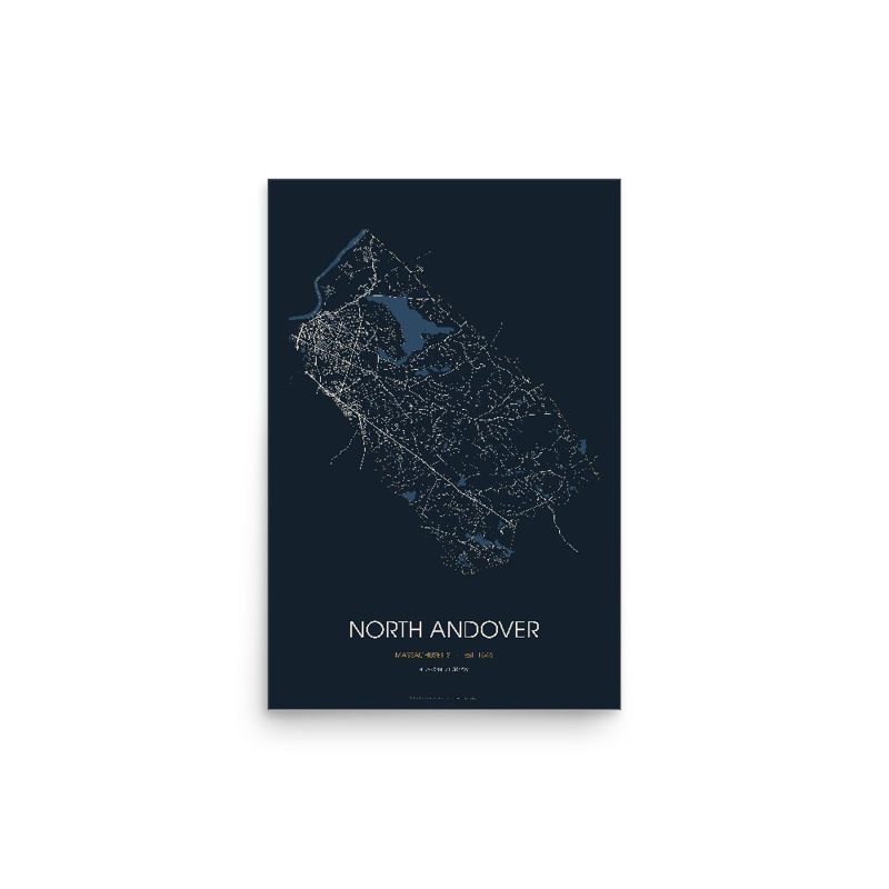 North Andover Street Map Poster · Midnight