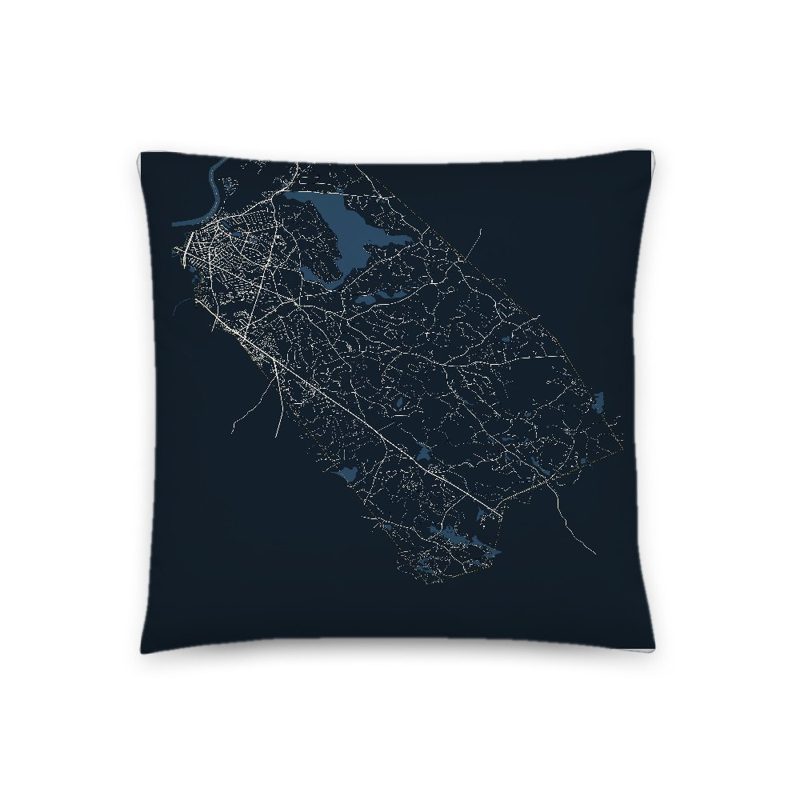 North Andover Map Throw Pillow