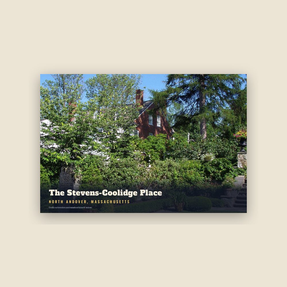 North Andover The Stevens-Coolidge Place Postcard