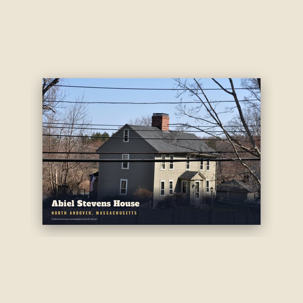 North Andover Abiel Stevens House Postcard