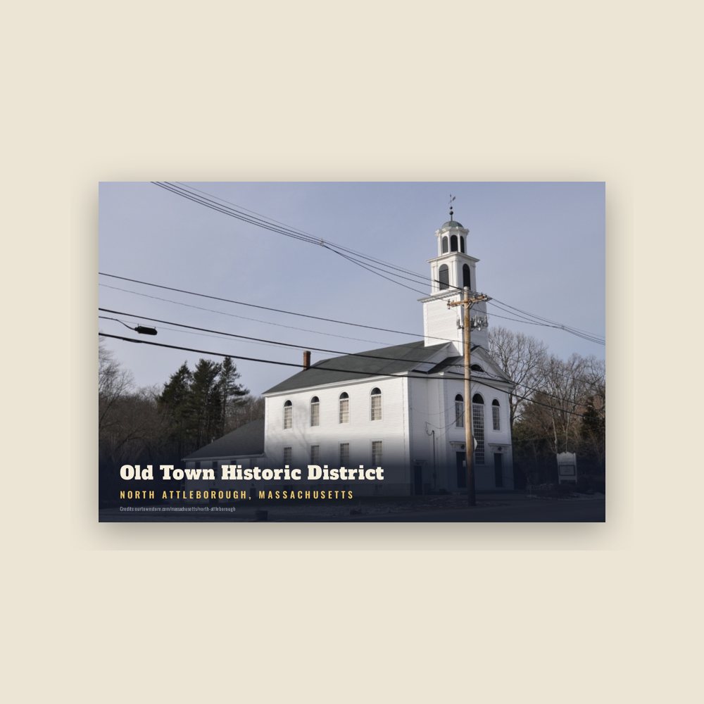 North Attleborough Old Town Historic District Postcard