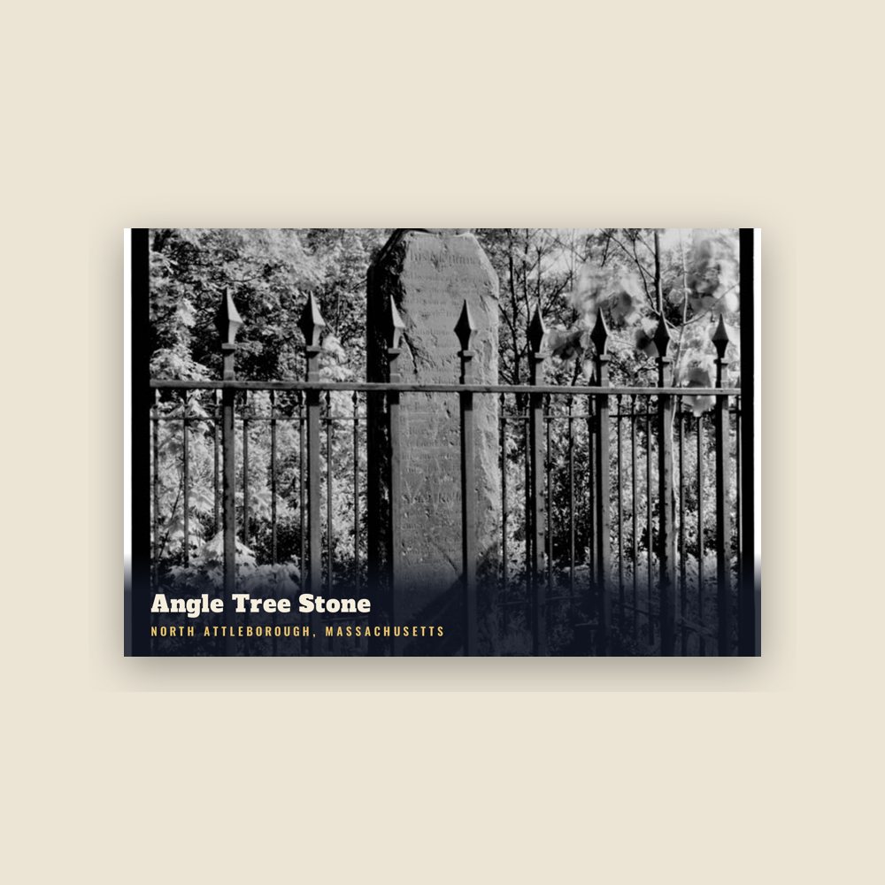 North Attleborough Angle Tree Stone Postcard