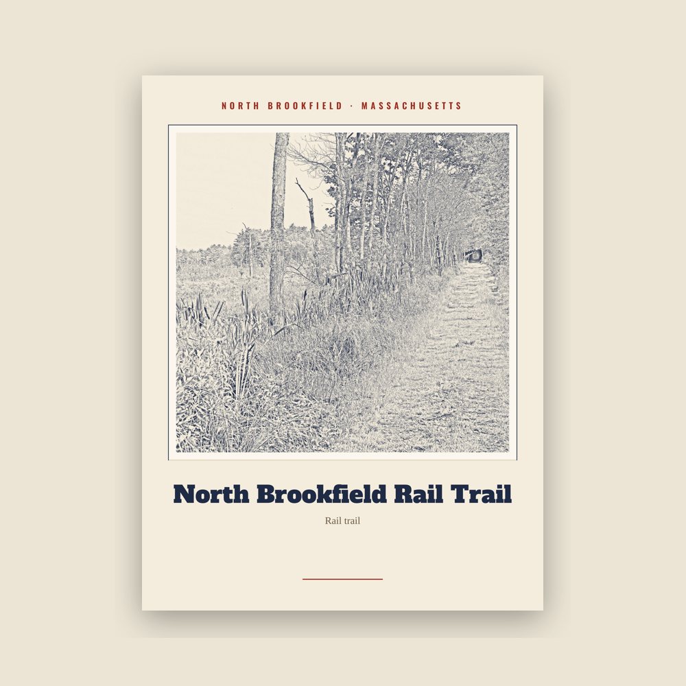 North Brookfield North Brookfield Rail Trail Landmark Print