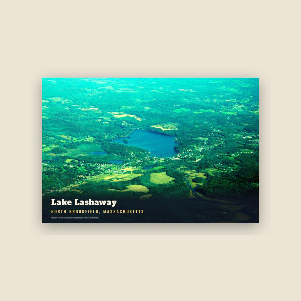 North Brookfield Lake Lashaway Postcard