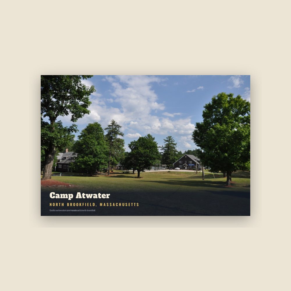 North Brookfield Camp Atwater Postcard