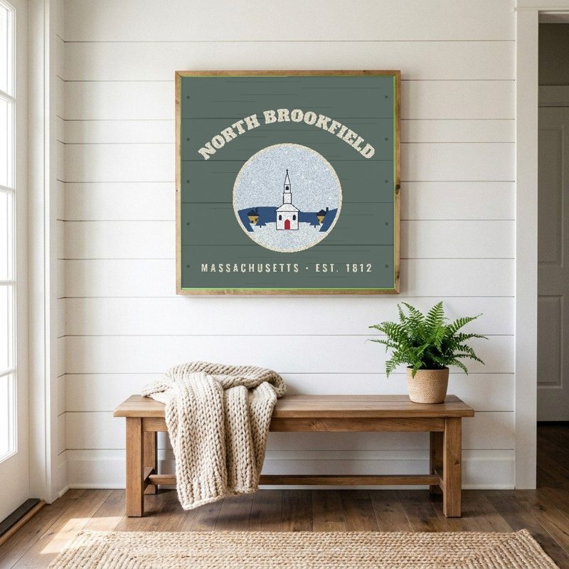 North Brookfield Hometown Wood Sign
