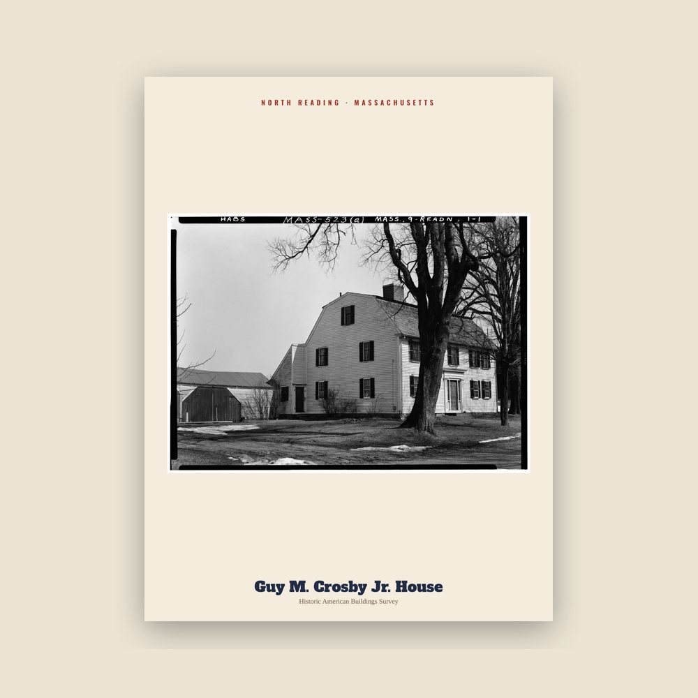 North Reading Guy M. Crosby Jr. House Archive Print