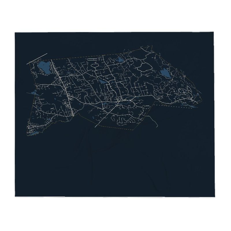 North Reading Street Map Throw Blanket