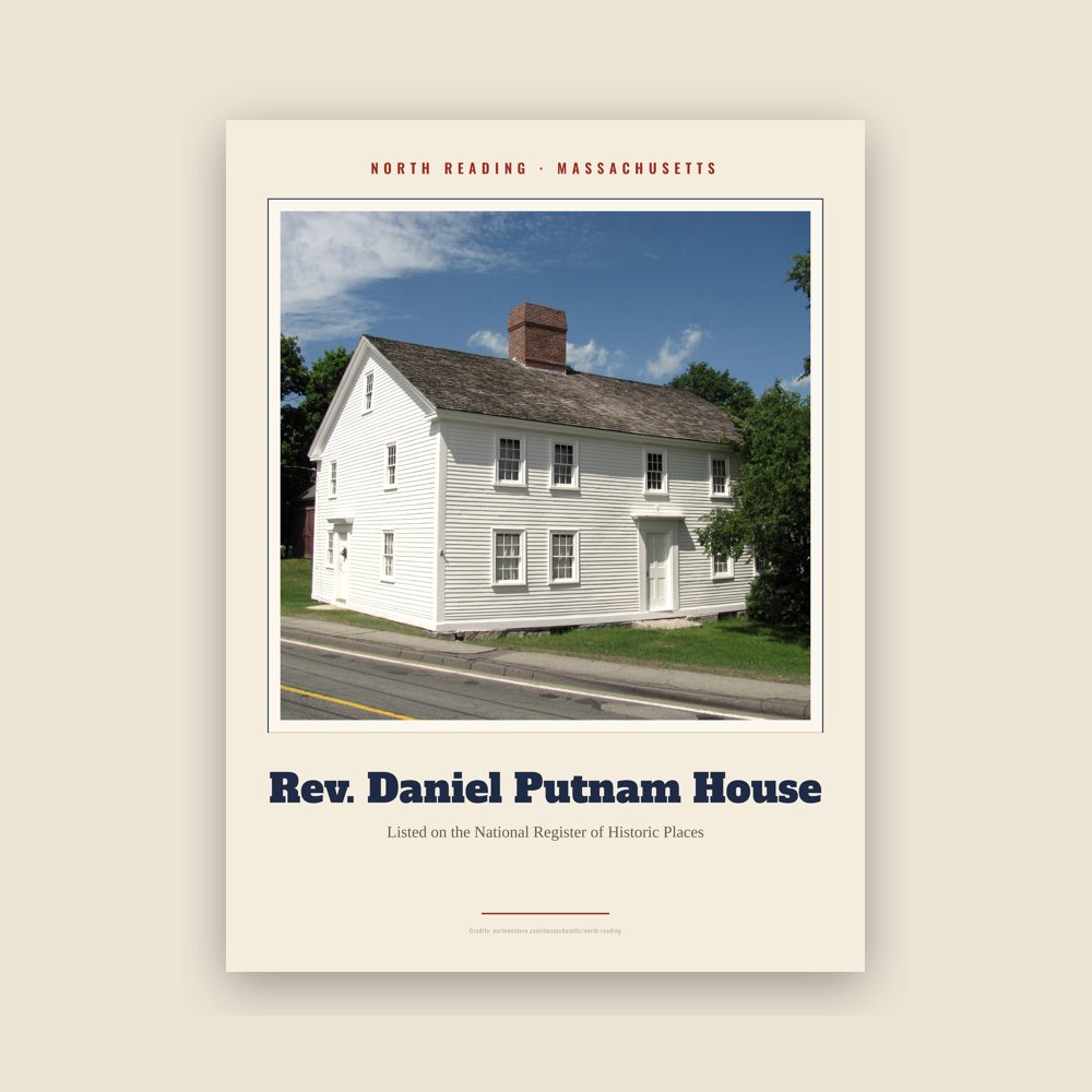 North Reading Rev. Daniel Putnam House Landmark Print