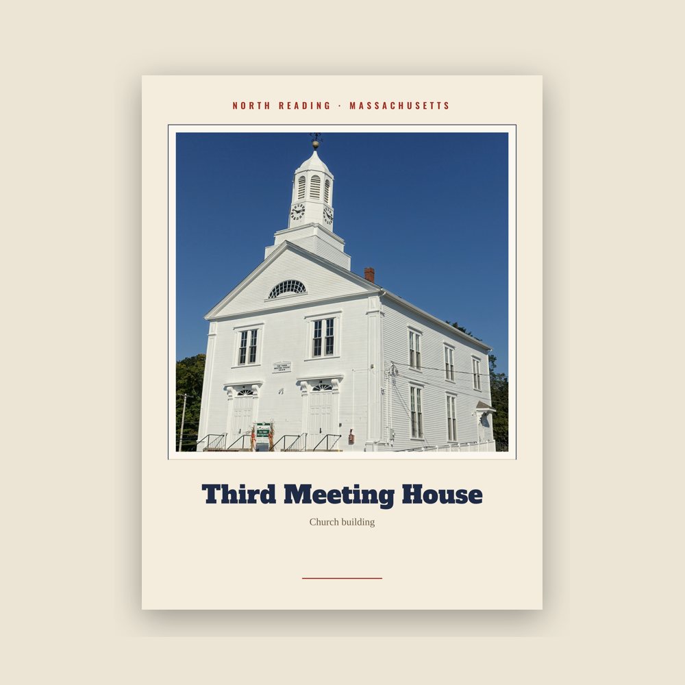 North Reading Third Meeting House Landmark Print