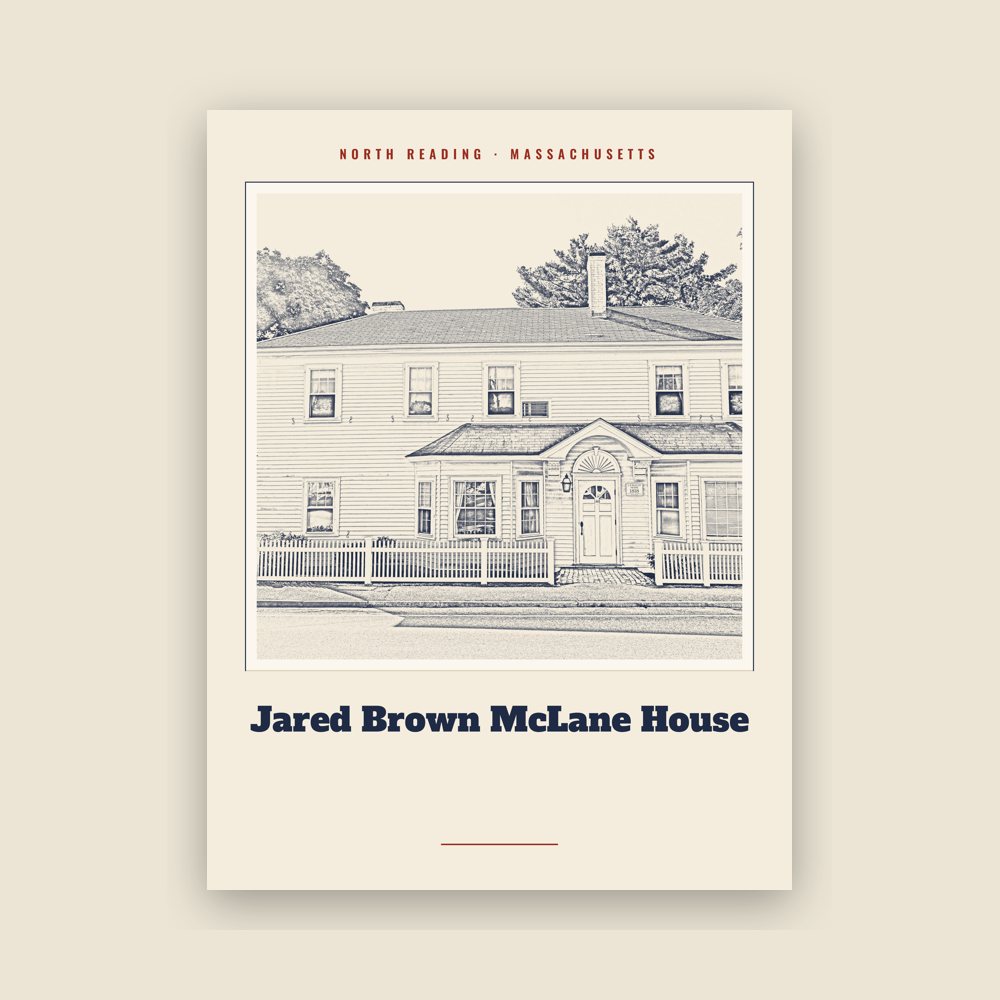 North Reading Jared Brown McLane House Landmark Print