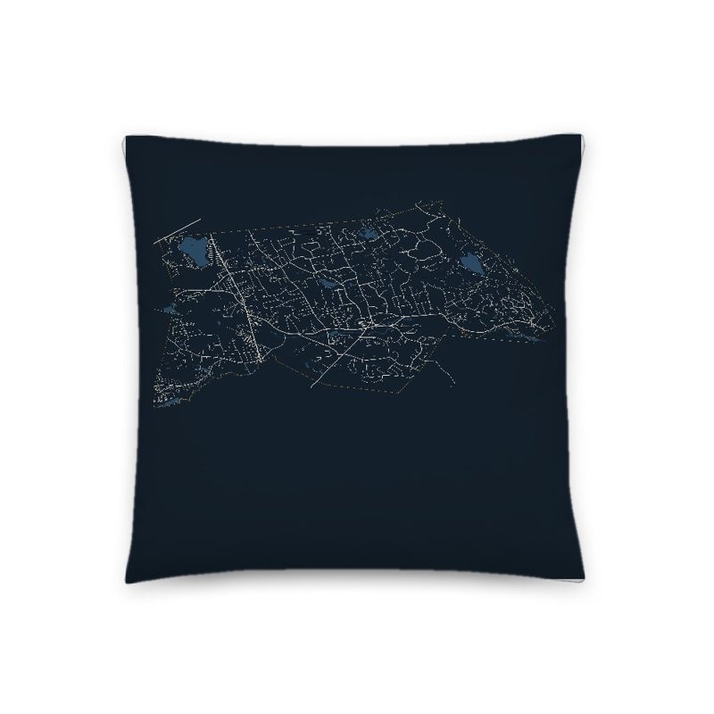 North Reading Map Throw Pillow