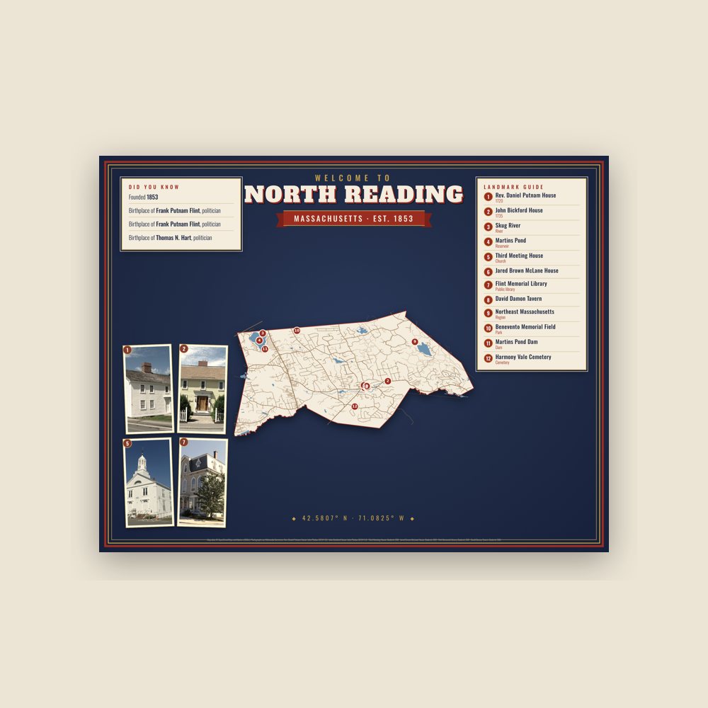 North Reading Map Placemat