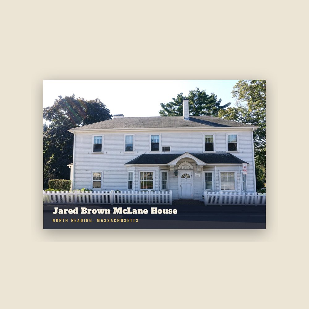 North Reading Jared Brown McLane House Postcard