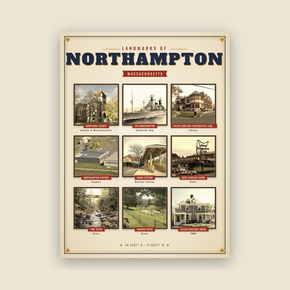 Northampton Landmarks Photo Poster