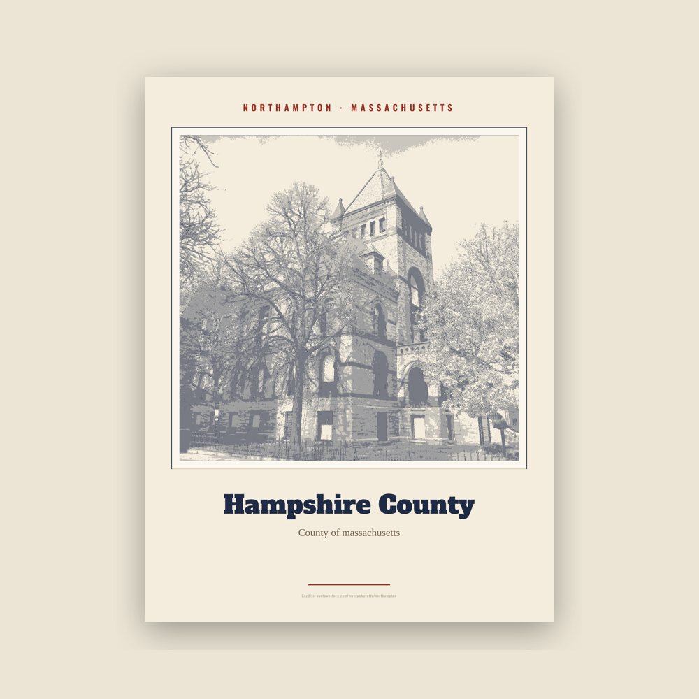Northampton Hampshire County Landmark Print