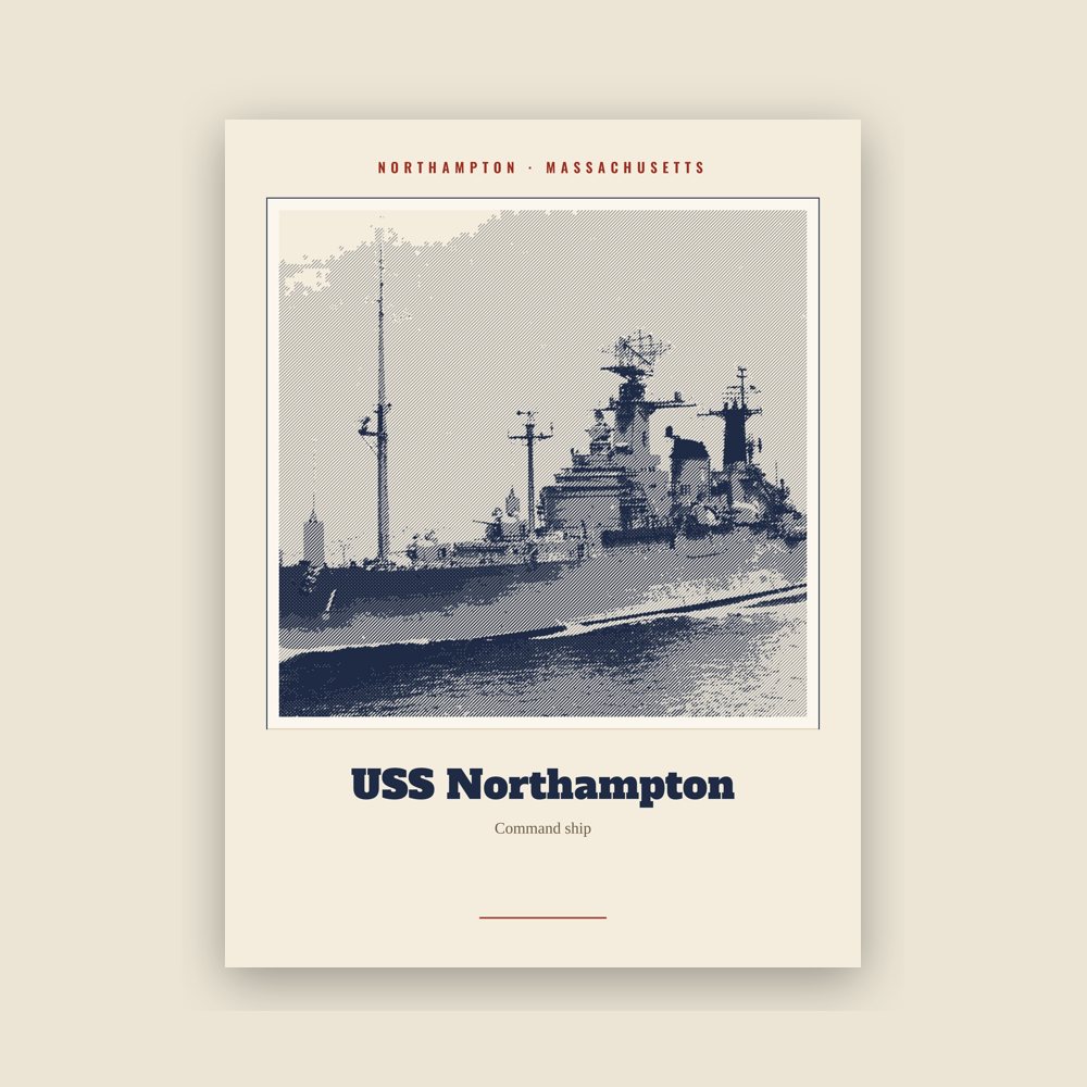 Northampton USS Northampton Landmark Print