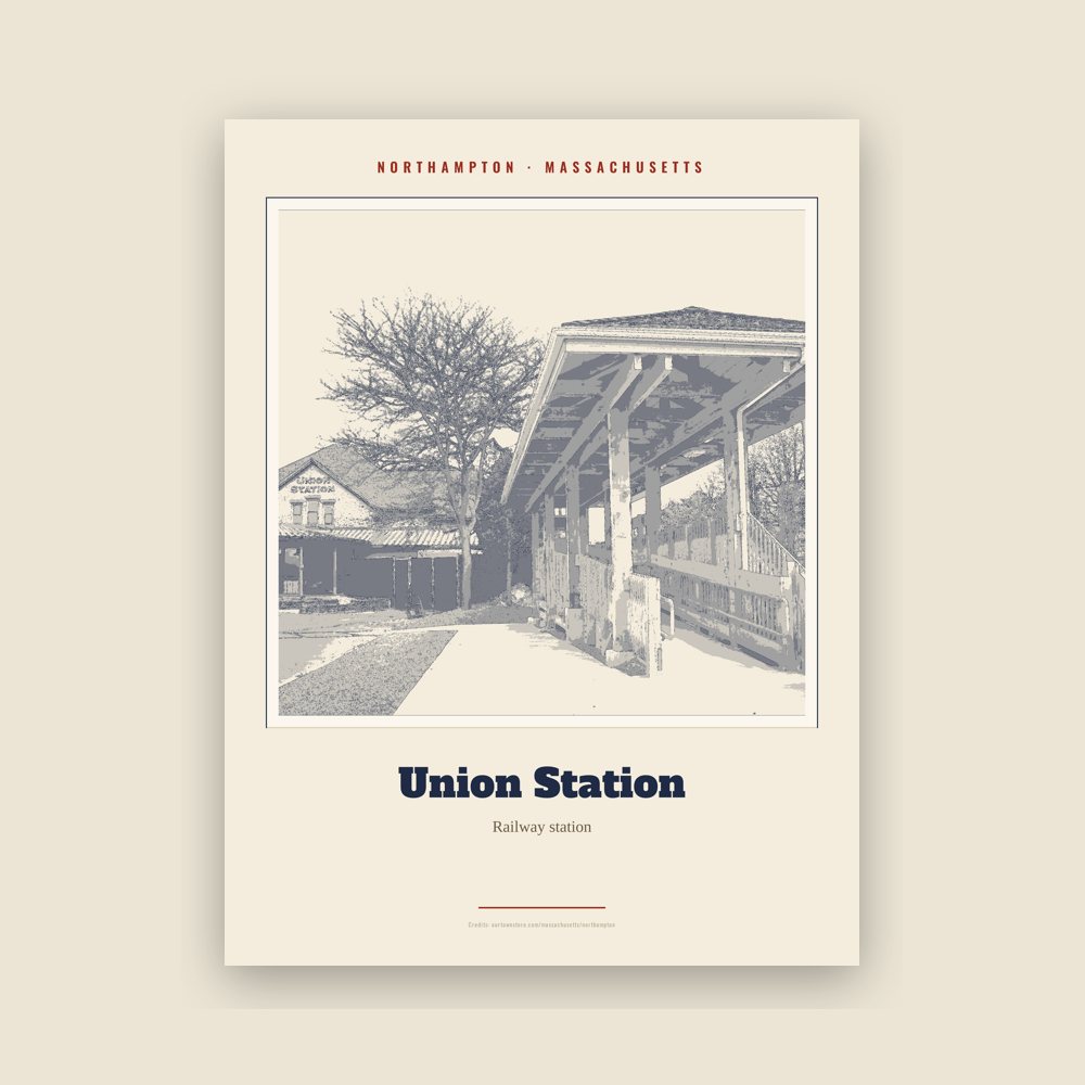 Northampton Union Station Landmark Print