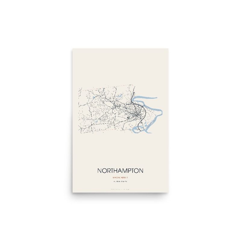 Northampton Street Map Poster · Linen