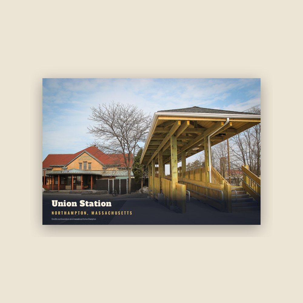 Northampton Union Station Postcard
