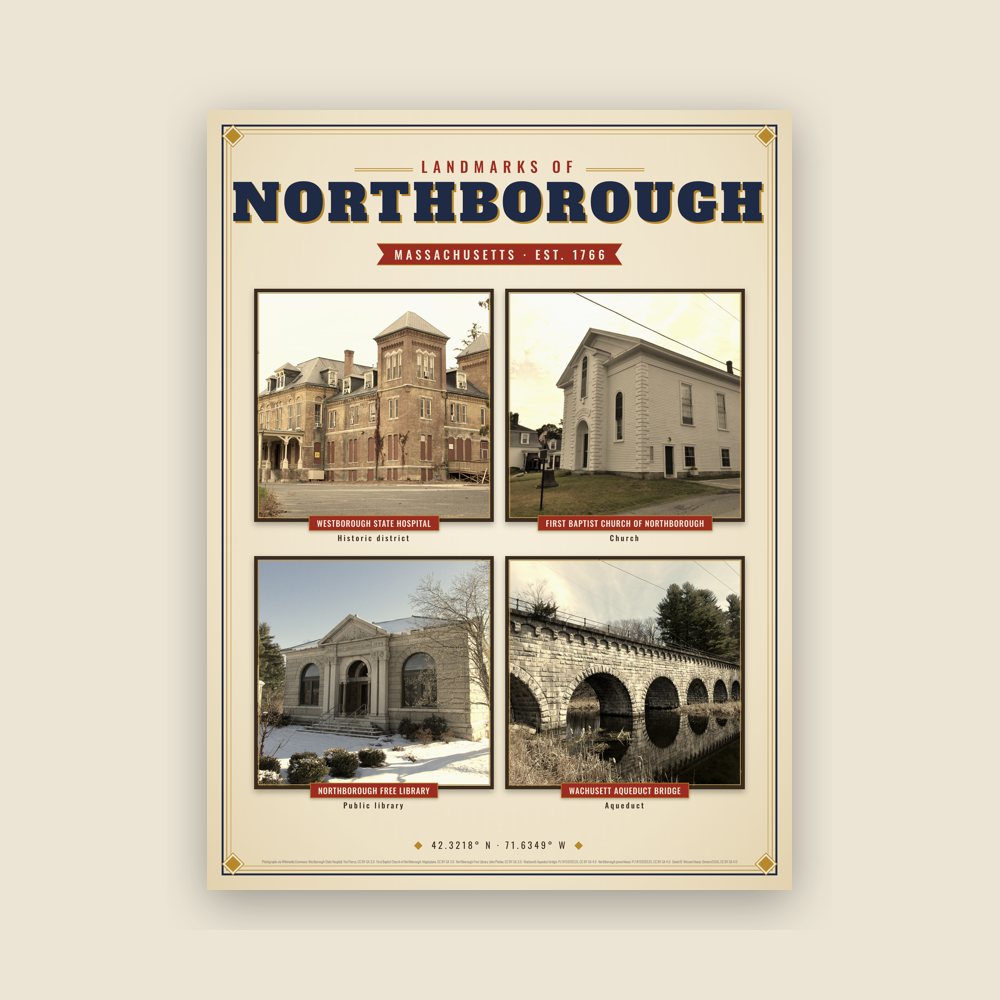 Northborough Landmarks Photo Poster