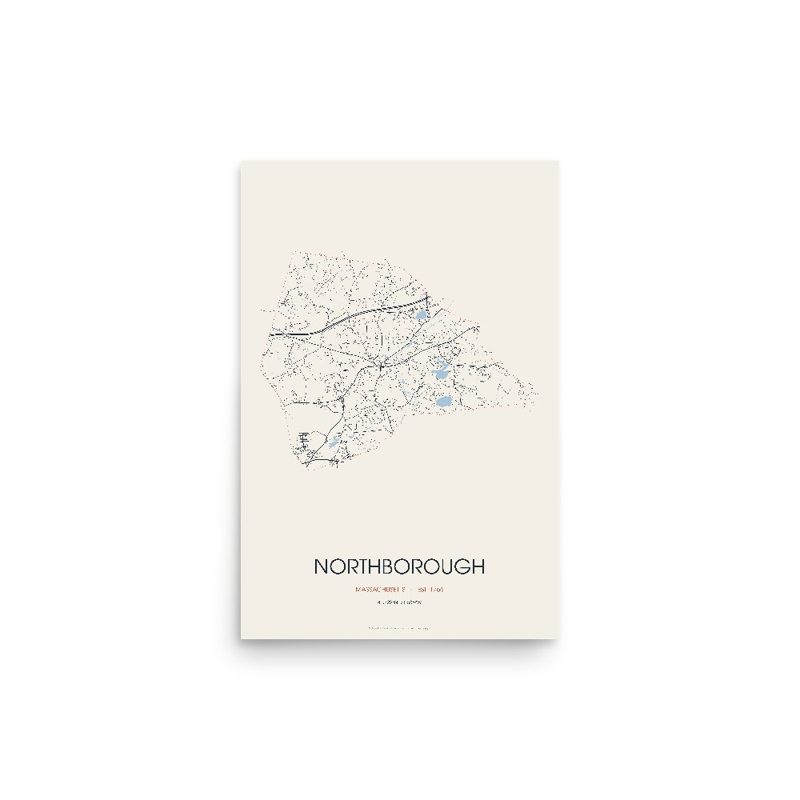 Northborough Street Map Poster · Linen