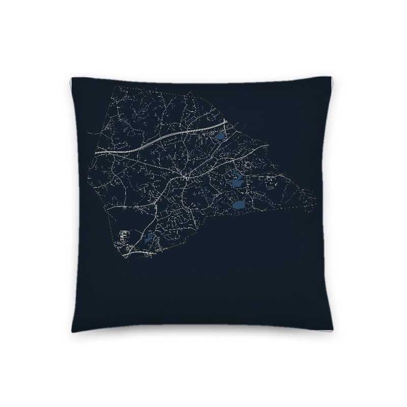 Northborough Map Throw Pillow