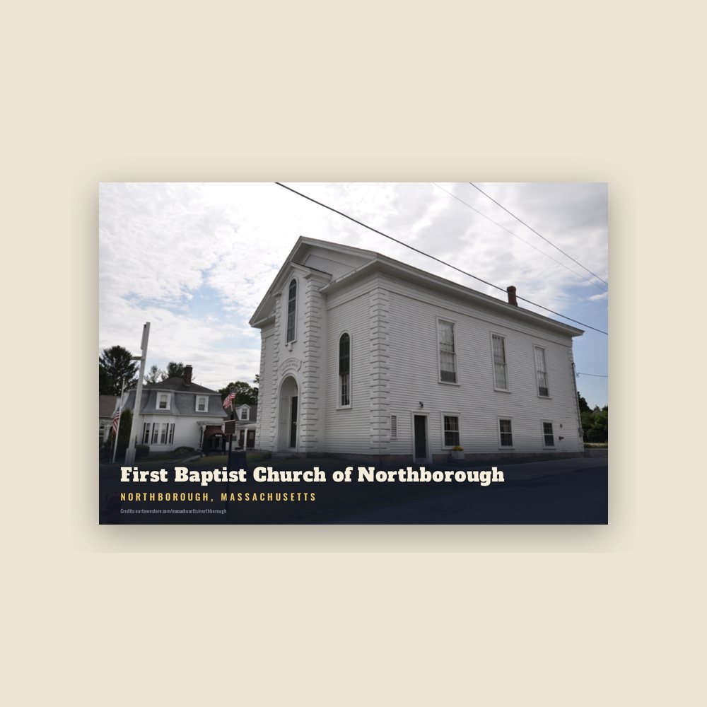 Northborough First Baptist Church of Northborough Postcard