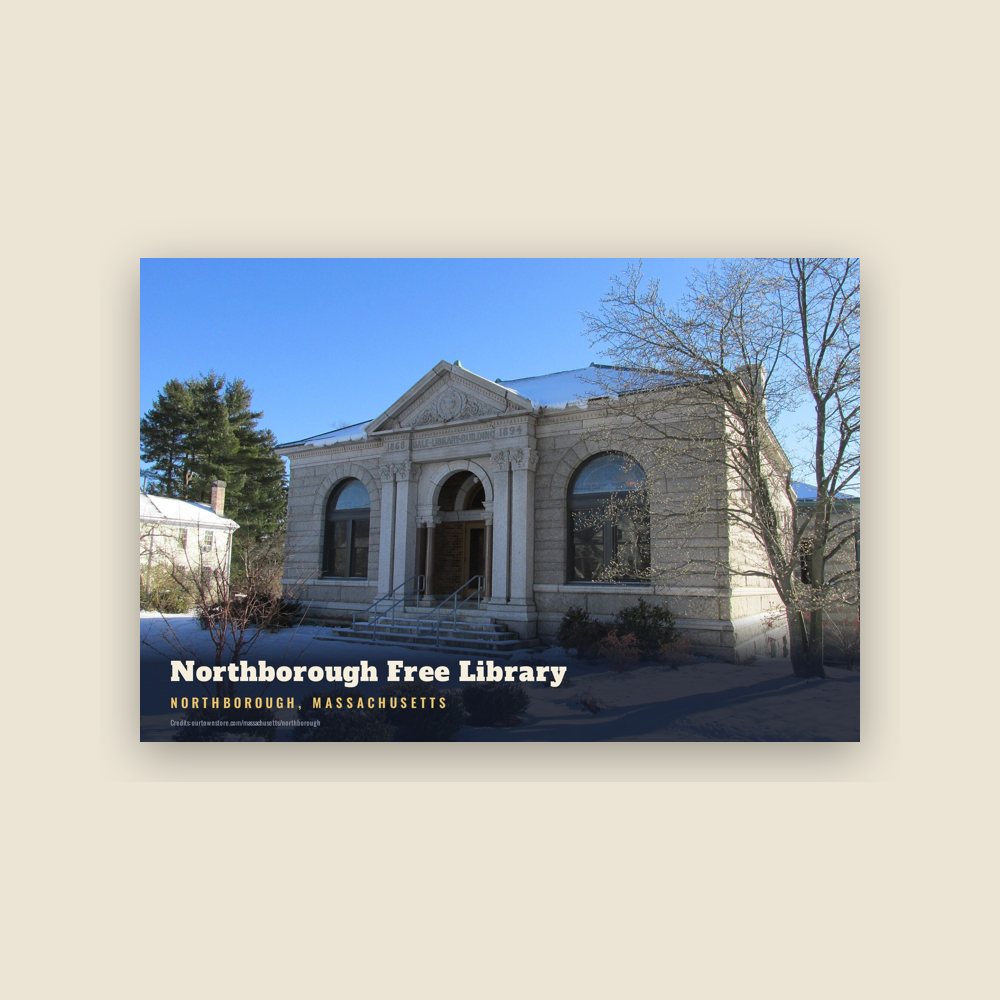 Northborough Northborough Free Library Postcard