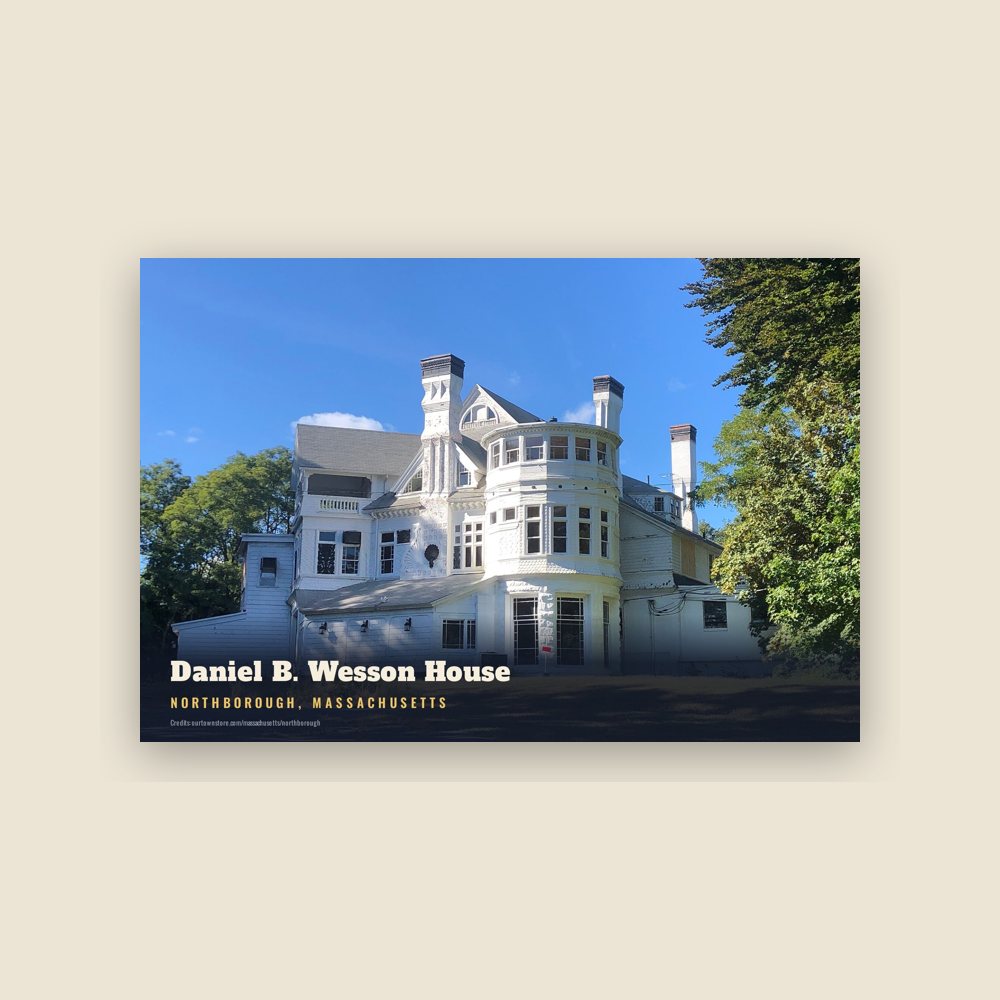 Northborough Daniel B. Wesson House Postcard
