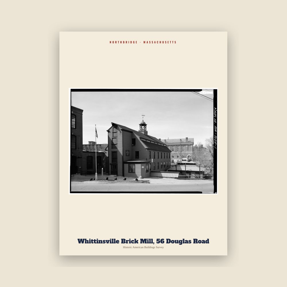 Northbridge Whittinsville  Brick Mill, 56 Douglas Road Archive Print