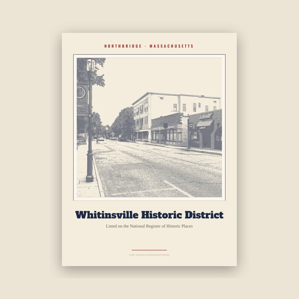 Northbridge Whitinsville Historic District Landmark Print